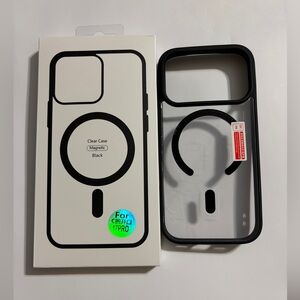 NWP Magnetic Black Clear Case Compatible With iPhone 17 Pro-Black